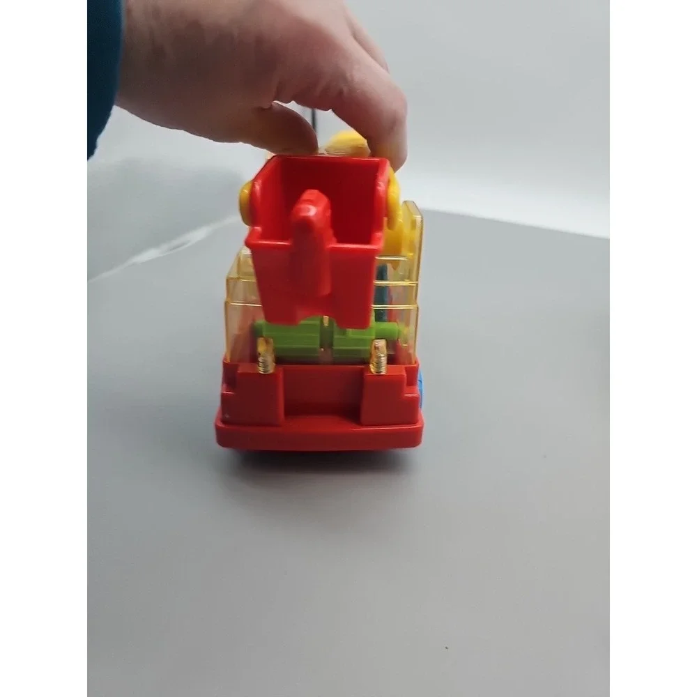 Playskool Vintage Go Go Gears Fire Truck Loader Push and Go 1988 Lot PRESS Clear